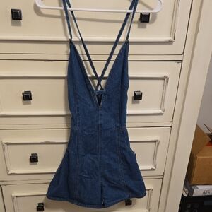 SHEIN Denim Romper